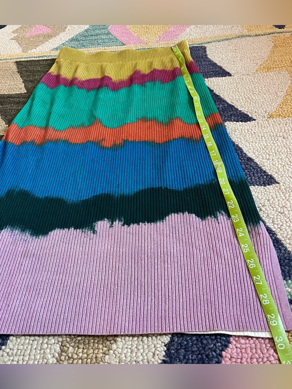 Gorman Living Colours Knit Skirt, Multicolor Rainbow dip dyed - Picture 3 of 6